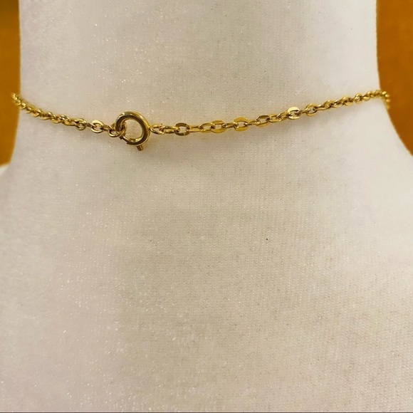 Vintage Gold Tone Chain Pendant 18” Long Tear Drop Design - Picture 9 of 15